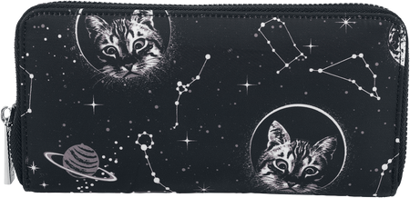 Portefeuille Gothic de Banned Alternative - Space Cat - pour Femme - noir/blanc - Banned Alternative - View 2