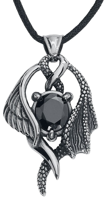 Collier  de etNox hard and heavy - Drachenstein - pour Unisexe - couleur argent - etNox hard and heavy
