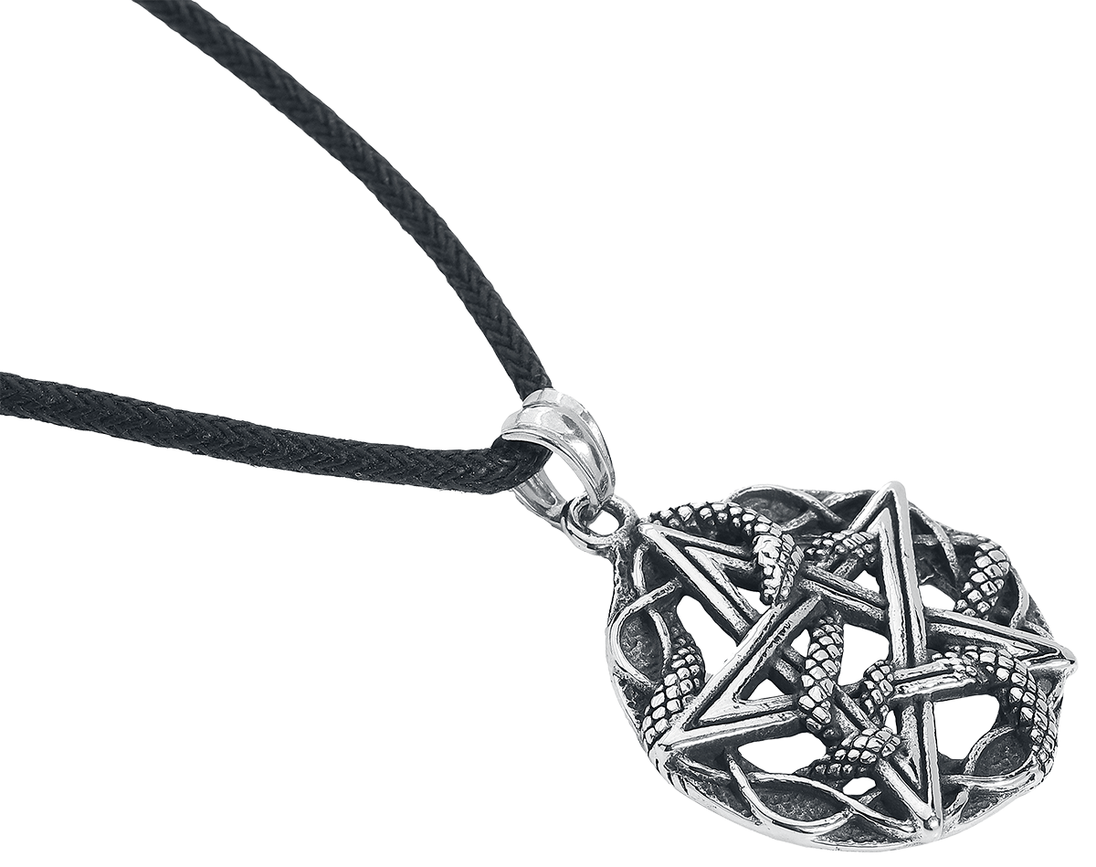 Collier Gothic de etNox hard and heavy - Pentagramme Serpent - pour Unisexe - couleur argent - etNox hard and heavy - View 2