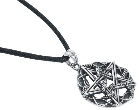 Collier Gothic de etNox hard and heavy - Pentagramme Serpent - pour Unisexe - couleur argent - etNox hard and heavy - View 2