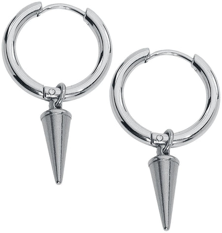 Boucles d'oreilles  de etNox - Créoles Pics - pour Femme - couleur argent - etNox