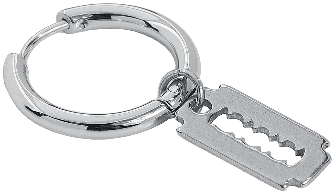 Boucles d'oreilles Gothic de etNox - Créoles Lames De Rasoir - pour Femme - couleur argent - etNox - View 2