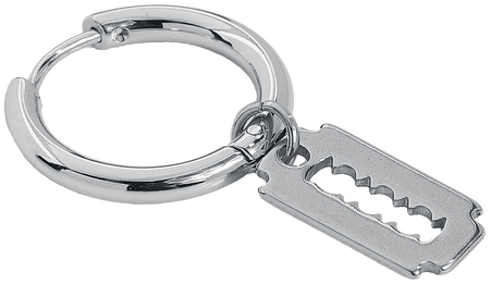 Boucles d'oreilles Gothic de etNox - Créoles Lames De Rasoir - pour Femme - couleur argent - etNox - View 2