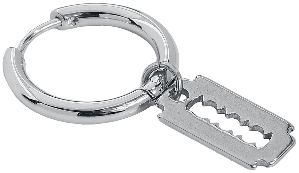 Boucles d'oreilles Gothic de etNox - Créoles Lames De Rasoir - pour Femme - couleur argent - etNox - View 2