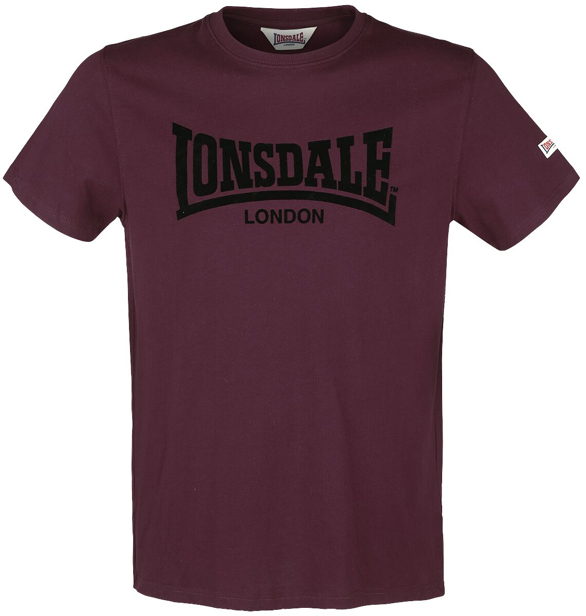 T-Shirt Manches courtes  de Lonsdale London - LL008 One Tone - S à XXL - pour Homme - bordeaux - Lonsdale London