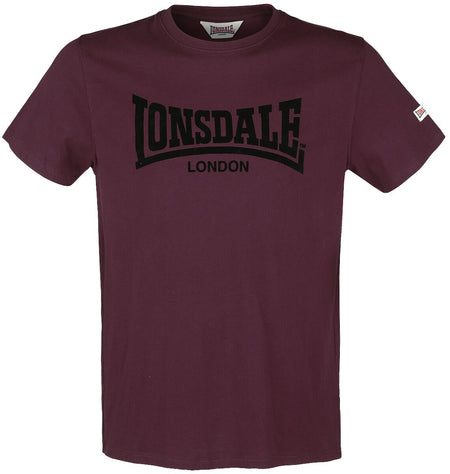 T-Shirt Manches courtes  de Lonsdale London - LL008 One Tone - S à XXL - pour Homme - bordeaux - Lonsdale London
