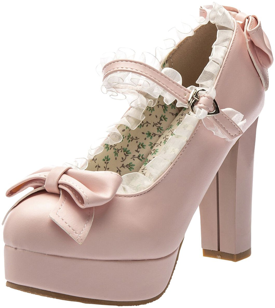 Talons hauts Rockabilly de Belsira - Mary Jane Pumps - EU37 à EU40 - pour Femme - rose clair - Belsira