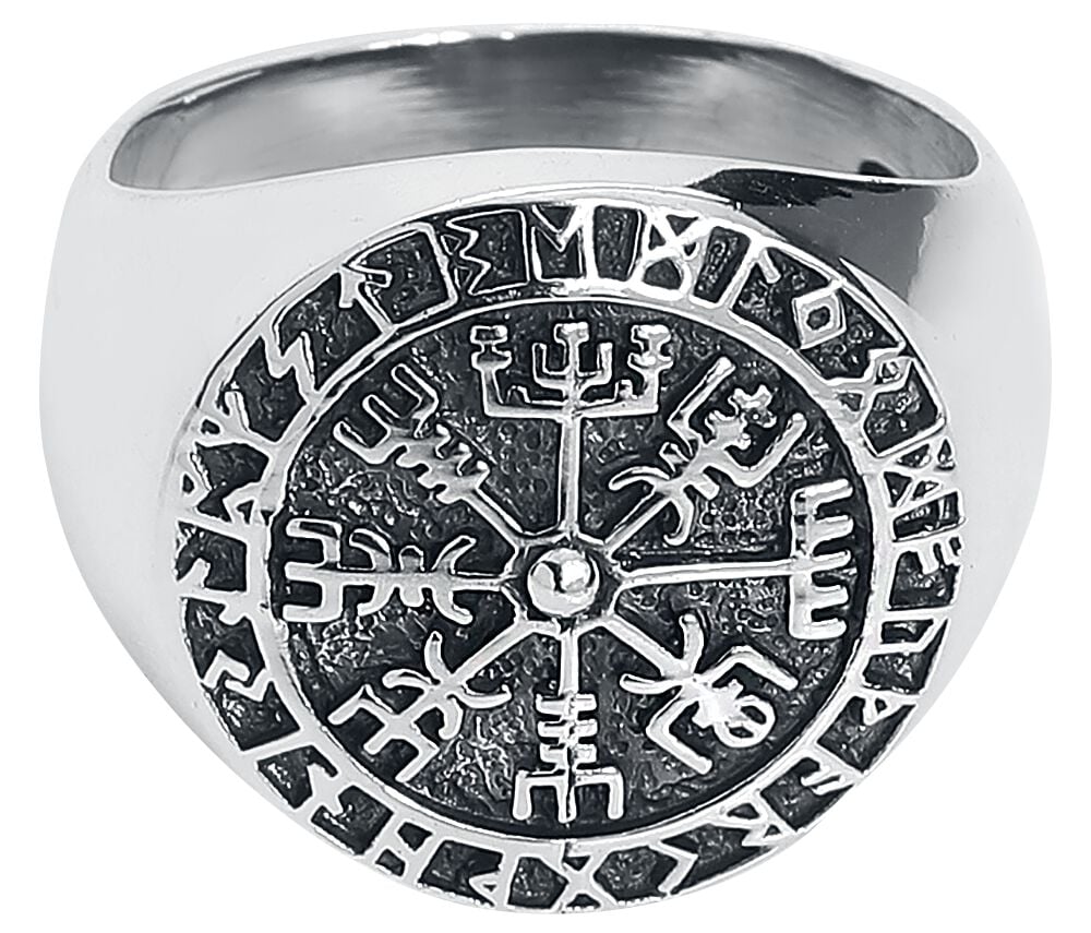 Bague  de Toltecs Amulet - Vegvisir - pour Unisexe - couleur argent - Toltecs Amulet