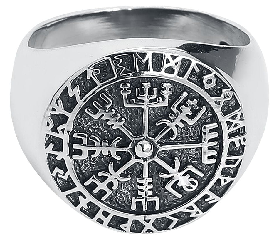 Bague  de Toltecs Amulet - Vegvisir - pour Unisexe - couleur argent - Toltecs Amulet