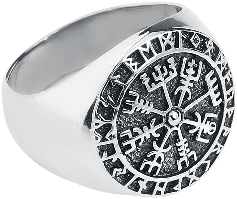 Bague  de Toltecs Amulet - Vegvisir - pour Unisexe - couleur argent - Toltecs Amulet - View 2
