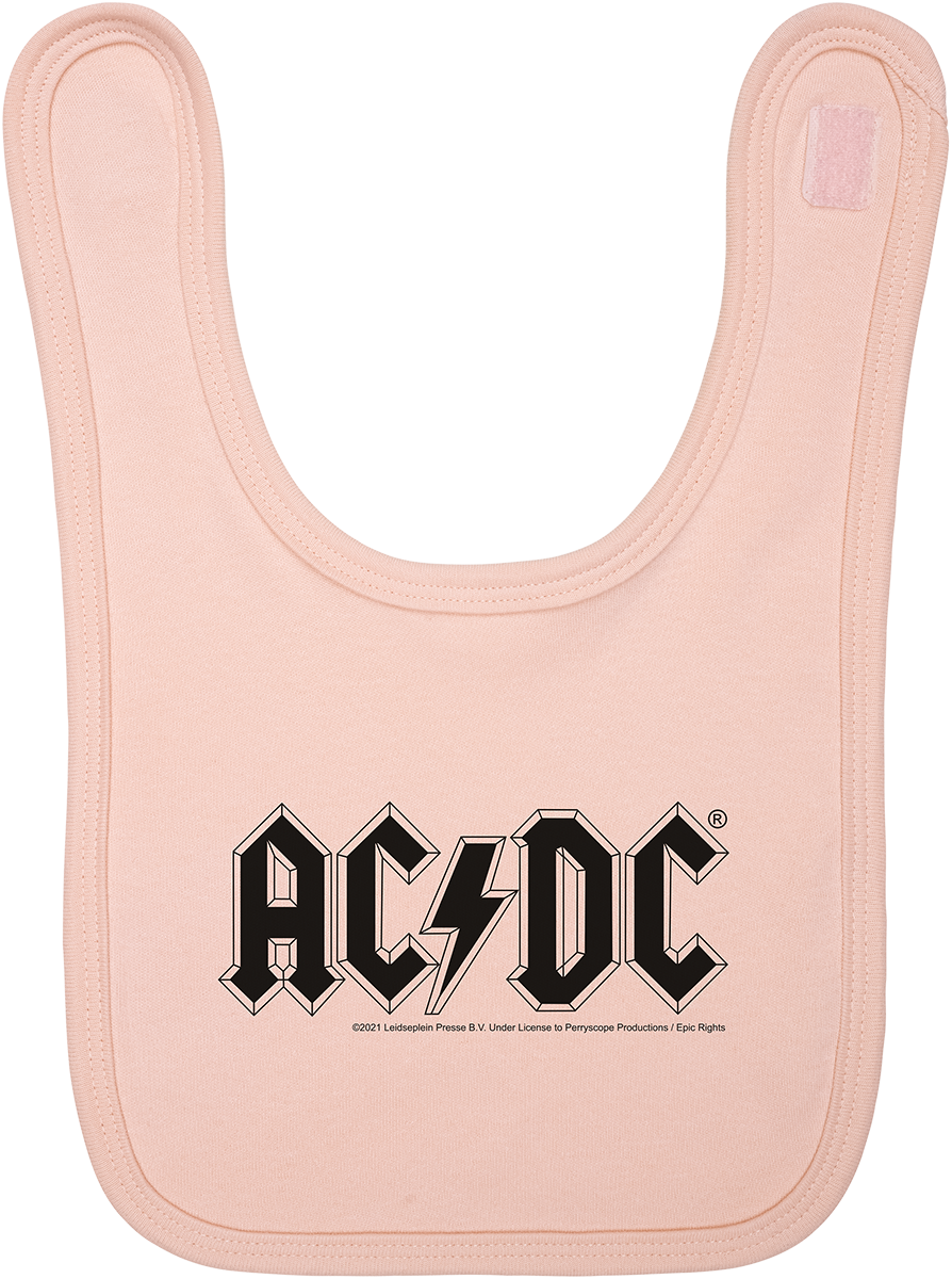 Bavoir  de AC/DC - Metal-Kids - Logo - pour filles & garçonse - rose clair - AC/DC - View 2
