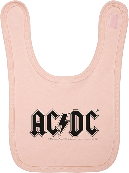 Bavoir  de AC/DC - Metal-Kids - Logo - pour filles & garçonse - rose clair - AC/DC - View 2
