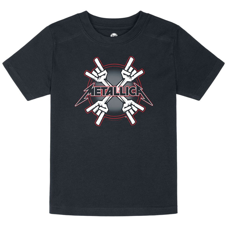 T-shirt  de Metallica - Metal-Kids - Crosshorns - 92 à 164 - pour Enfants - noir - metallica