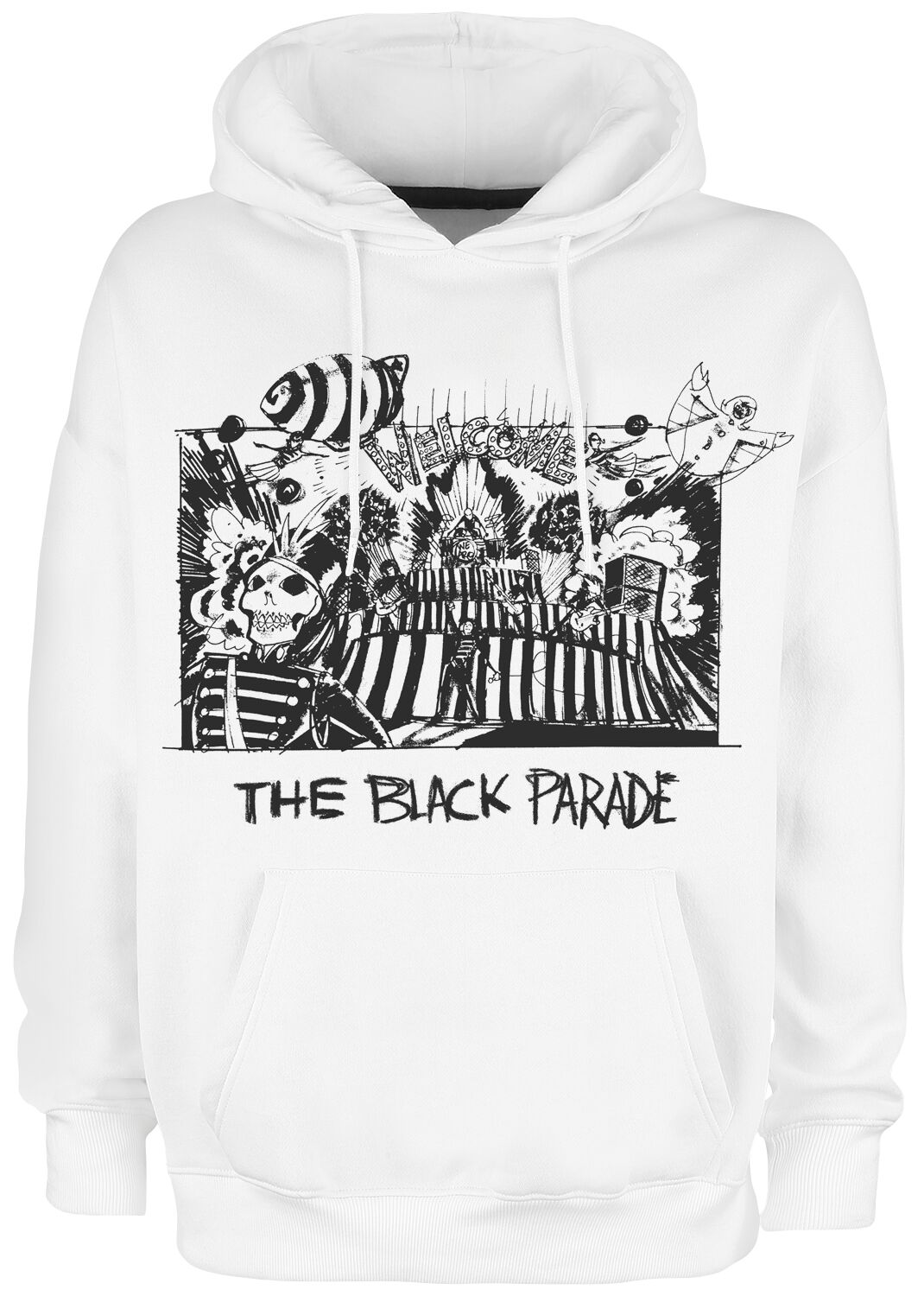Sweat-shirt à capuche  de My Chemical Romance - The Black Parade XV Marching Frame - S à XXL - pour Homme - blanc - My Chemical Romance