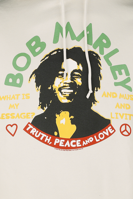 Sweat-shirt à capuche  de Bob Marley - Truth Peace & Love - S à XXL - pour Homme - sable - Bob Marley - View 2
