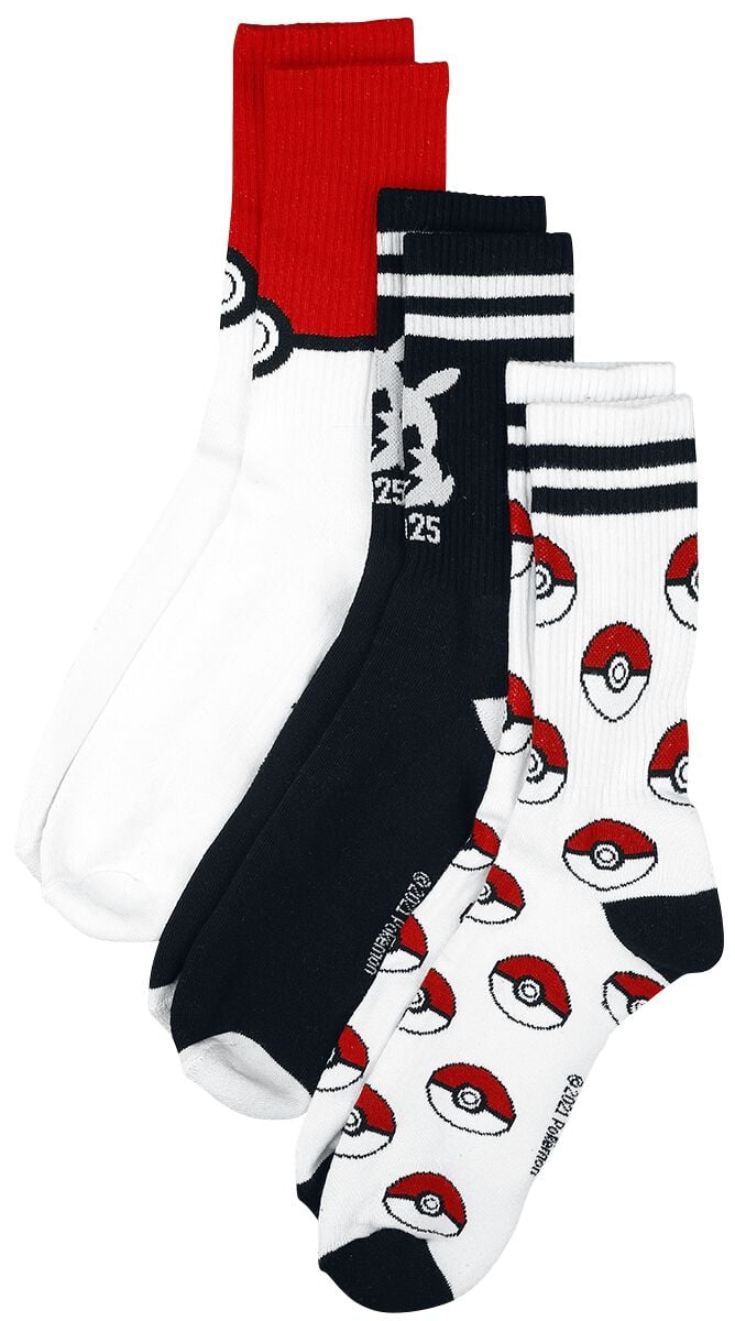 Chaussettes Gaming de Pokémon - Chaussettes - Sport - EU39-42 à EU 43-46 - pour Unisexe - multicolore - Pokémon