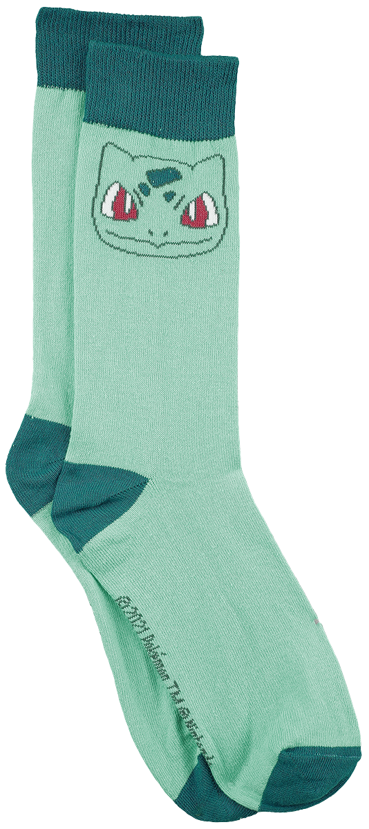 Chaussettes Gaming de Pokémon - Bulbizarre - EU 43-46 - pour Unisexe - turquoise - Pokémon - View 2