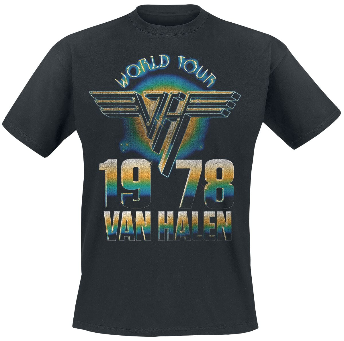 T-Shirt Manches courtes  de Van Halen - World Tour '78 - S à XXL - pour Homme - noir - Van Halen