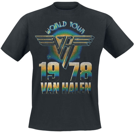 T-Shirt Manches courtes  de Van Halen - World Tour '78 - S à XXL - pour Homme - noir - Van Halen