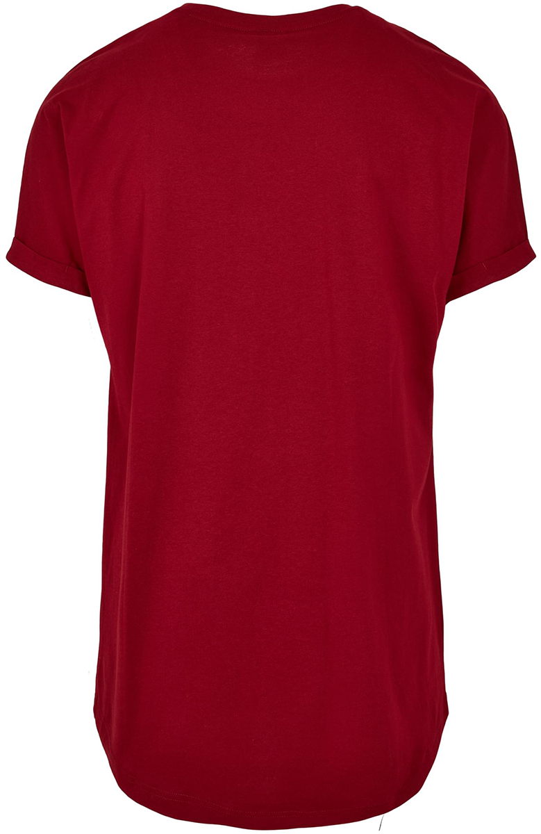 T-Shirt Manches courtes  de Urban Classics - T-Shirt Long Manches Retroussées - S à 3XL - pour Homme - rouge - Urban Classics - View 2