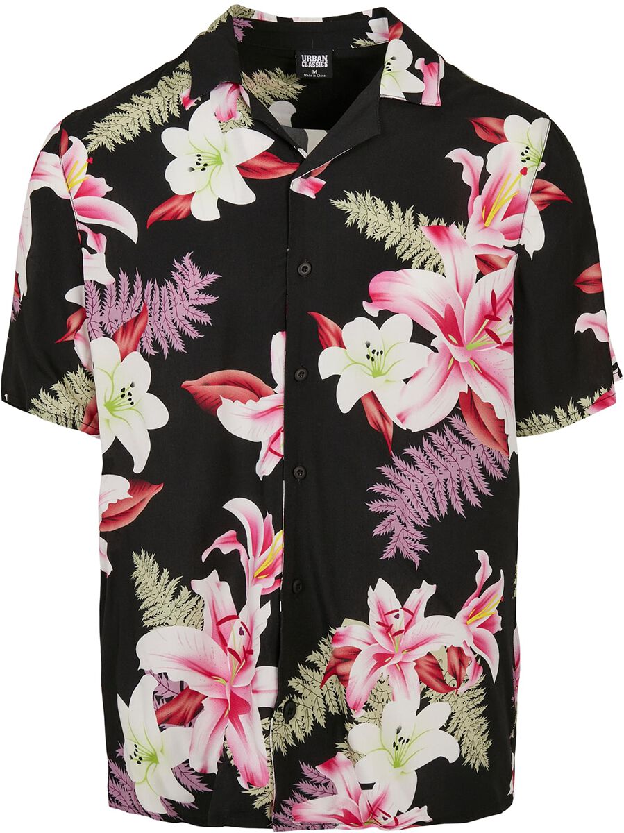 Chemise manches courtes  de Urban Classics - Chemise Viscose AOP Resort - S à 3XL - pour Homme - multicolore - Urban Classics