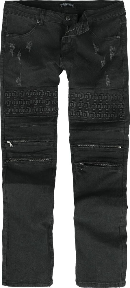 Jean  de Rammstein - Logo Jeans - W30L32 à W34L34 - pour Homme - noir - Rammstein