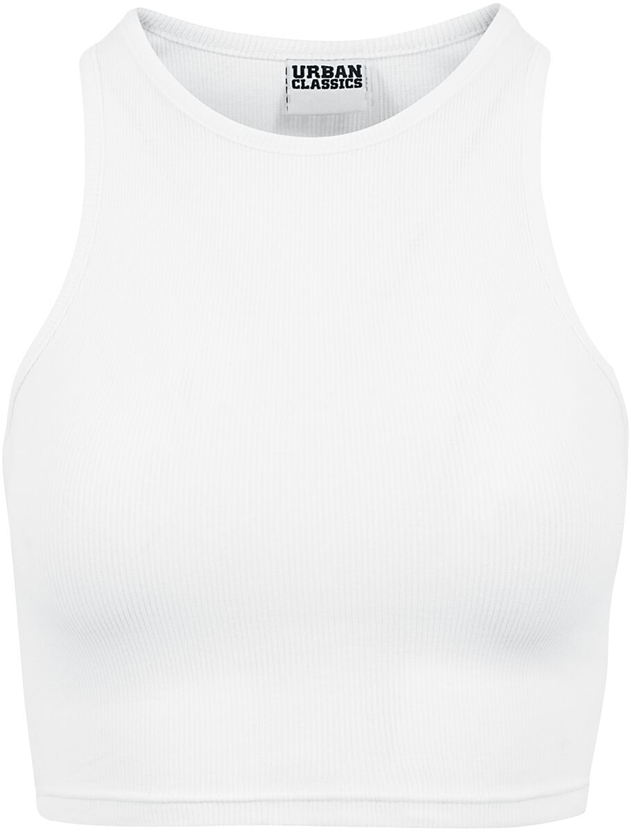 Top  de Urban Classics - Débardeur Court Femme - L à XL - pour Femme - blanc - Urban Classics