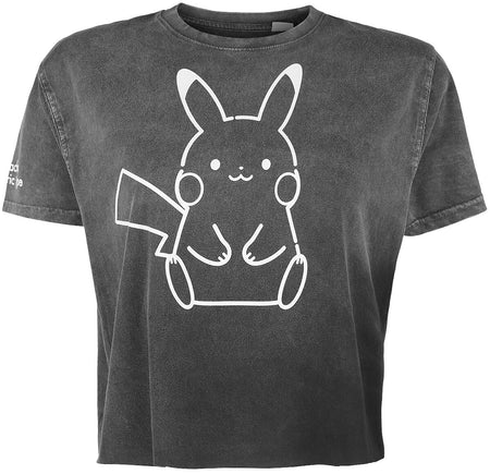 T-Shirt Manches courtes Gaming de Pokémon - Pikachu - S à XXL - pour Femme - gris - Pokémon
