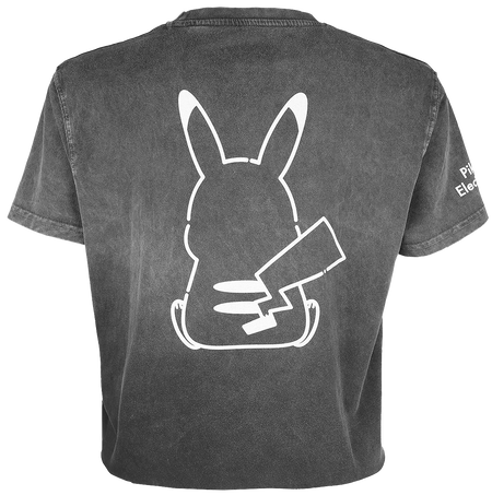 T-Shirt Manches courtes Gaming de Pokémon - Pikachu - S à XXL - pour Femme - gris - Pokémon - View 2