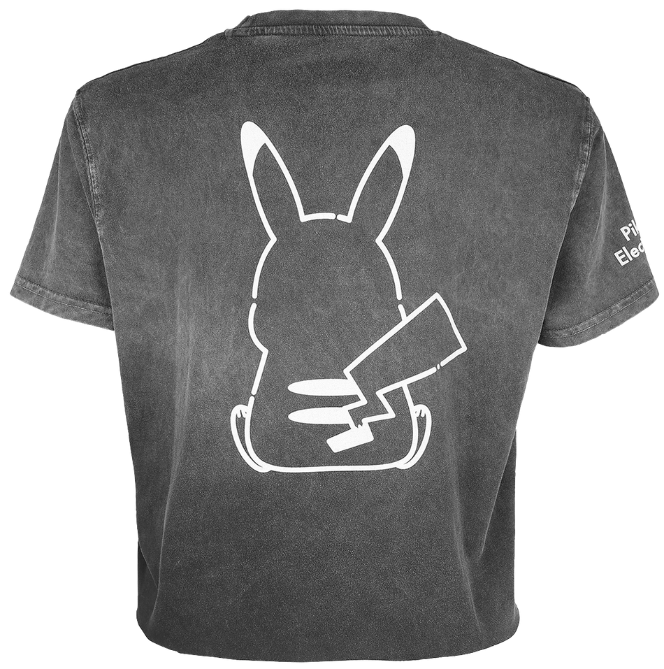 T-Shirt Manches courtes Gaming de Pokémon - Pikachu - S à XXL - pour Femme - gris - Pokémon - View 2