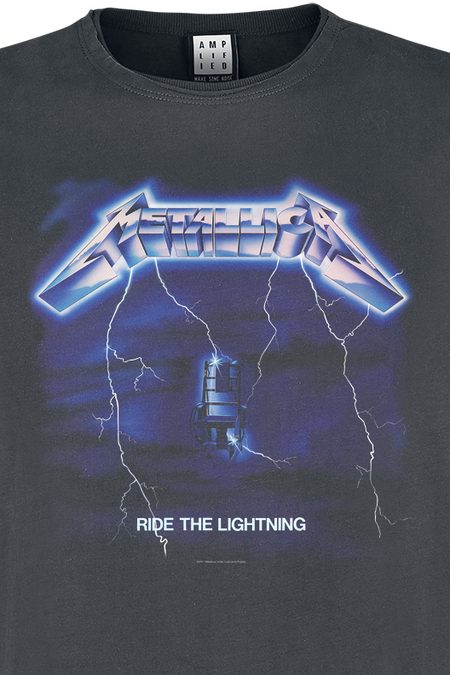 T-Shirt Manches courtes  de Metallica - Amplified Collection - Ride The Lightning - S à 3XL - pour Homme - anthracite - metallica - View 2