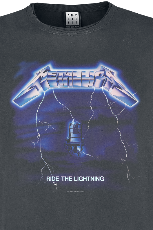 T-Shirt Manches courtes  de Metallica - Amplified Collection - Ride The Lightning - S à 3XL - pour Homme - anthracite - metallica - View 2
