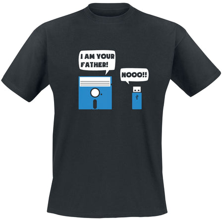 T-Shirt Manches courtes Fun de Slogans - I Am Your Father! - M à 5XL - pour Homme - noir - Slogans