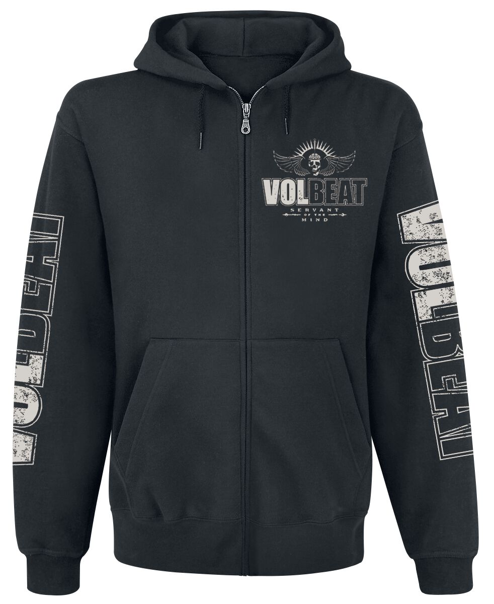 Sweat-shirt zippé à capuche  de Volbeat - Servant of the mind - S à 5XL - pour Homme - noir - Volbeat