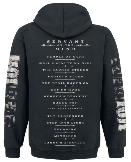 Sweat-shirt zippé à capuche  de Volbeat - Servant of the mind - S à 5XL - pour Homme - noir - Volbeat - View 2