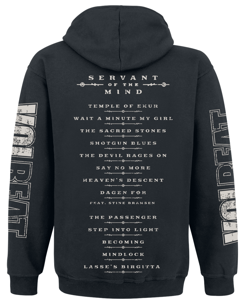 Sweat-shirt zippé à capuche  de Volbeat - Servant of the mind - S à 5XL - pour Homme - noir - Volbeat - View 2