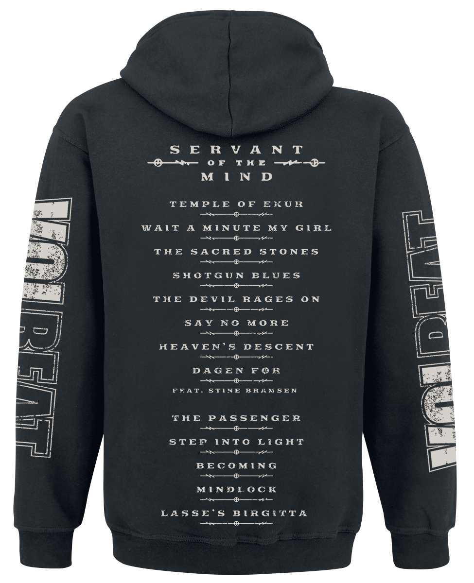 Sweat-shirt zippé à capuche  de Volbeat - Servant of the mind - S à 5XL - pour Homme - noir - Volbeat - View 2