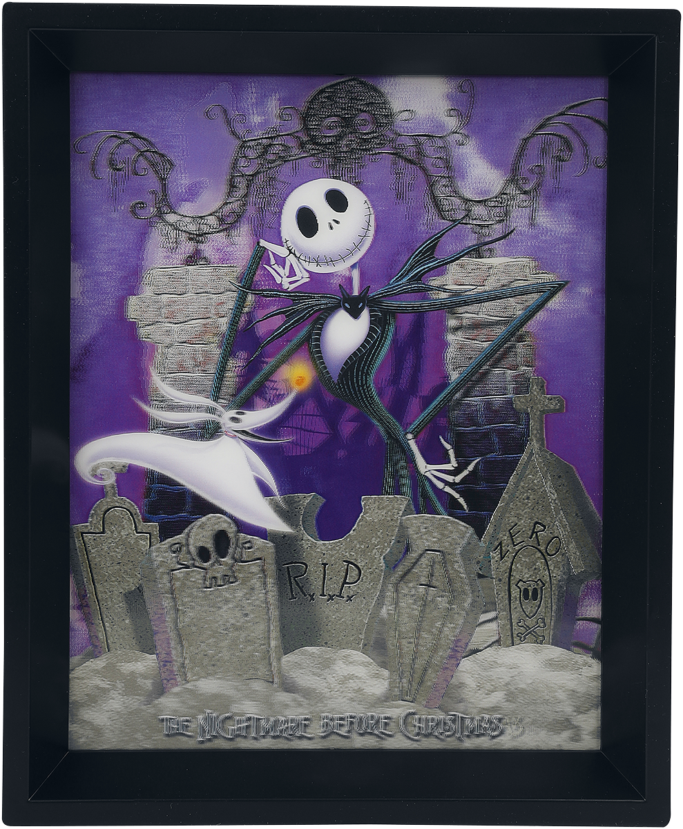 Poster Disney de L'Étrange Noël De Monsieur Jack - Cimetière - Poster 3D - pour Indifférent - multicolore - L'Étrange Noël De Monsieur Jack - View 2
