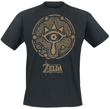 T-Shirt Manches courtes Gaming de The Legend Of Zelda - Emblème - S à XXL - pour Homme - noir - The Legend Of Zelda