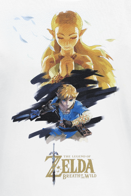 T-Shirt Manches courtes Gaming de The Legend Of Zelda - Poster - XL à XXL - pour Homme - blanc - The Legend Of Zelda - View 2