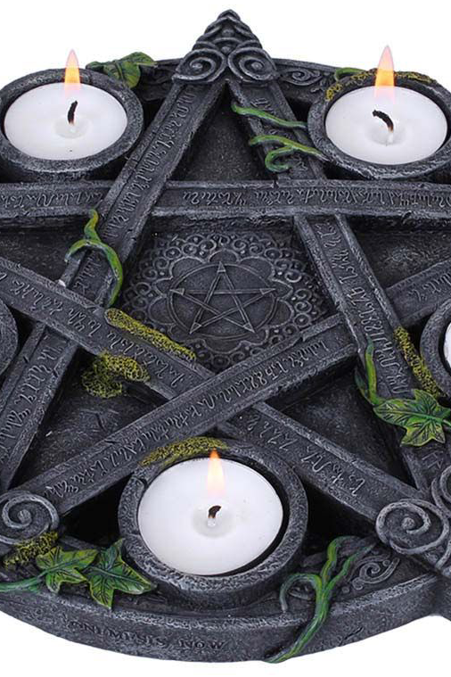 Bougeoir tea-light Gothic de Nemesis Now - Photophore Wiccan Pentagram - pour Unisexe - Standard - Nemesis Now - View 2