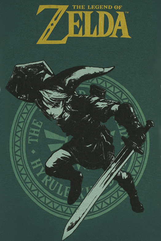 T-Shirt Manches courtes Gaming de The Legend Of Zelda - Pose Link - M à XXL - pour Unisexe - vert foncé - The Legend Of Zelda - View 2