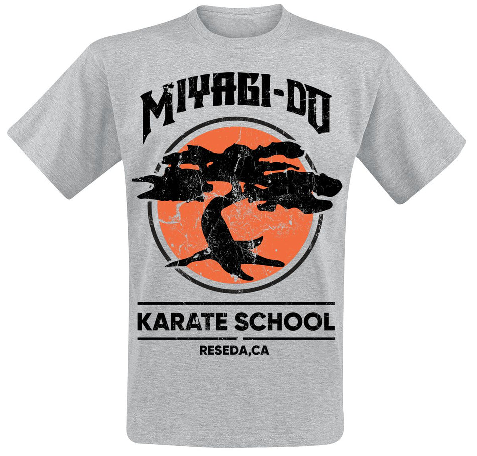 T-Shirt Manches courtes  de Cobra Kai - Miyagi-Do Karate School - M à XXL - pour Homme - gris - Cobra Kai