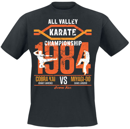 T-Shirt Manches courtes  de Cobra Kai - All Valley Championship - M à XXL - pour Homme - noir - Cobra Kai