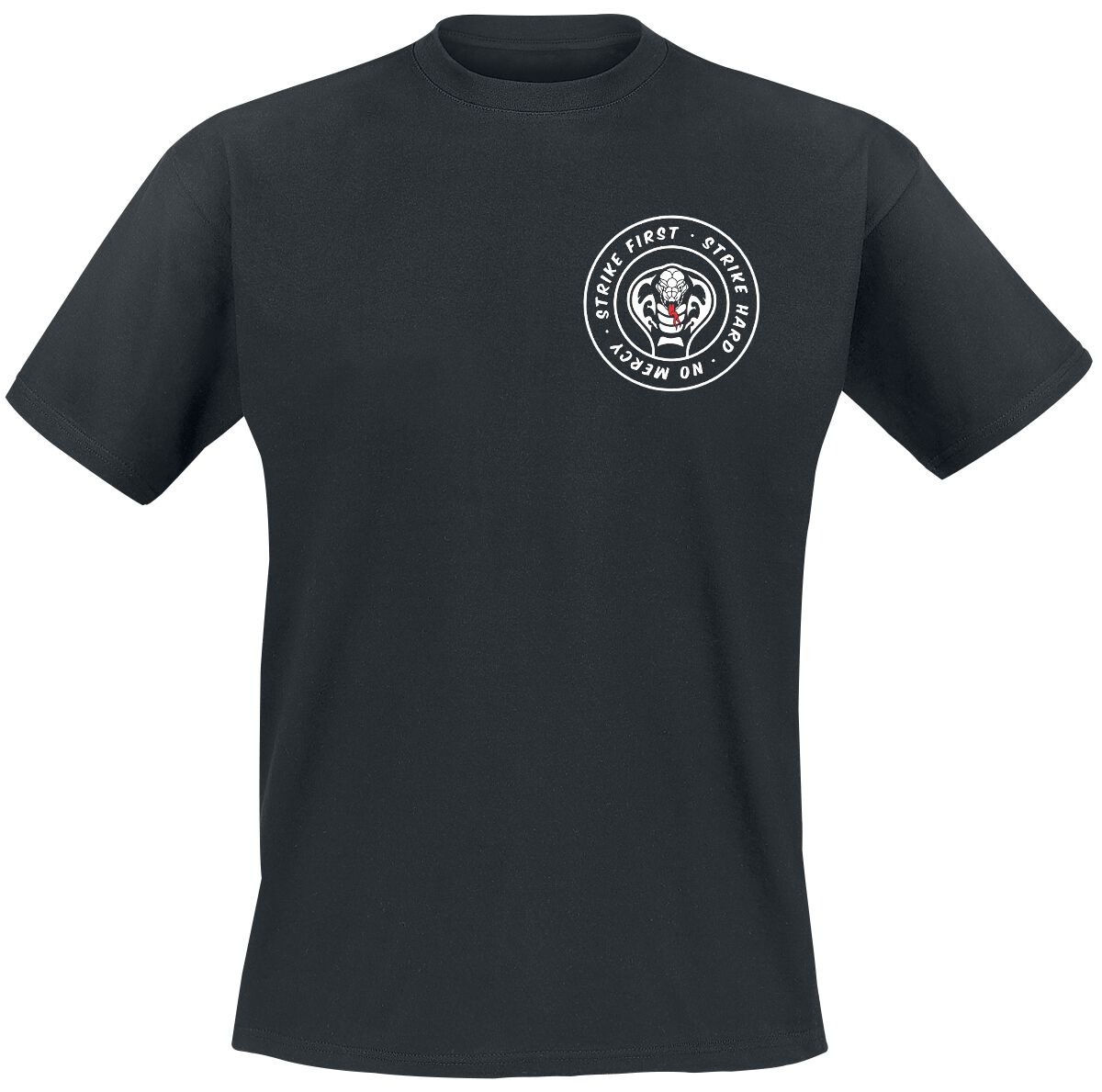 T-Shirt Manches courtes  de Cobra Kai - Cobra Kai White Patches - L - pour Homme - noir - Cobra Kai