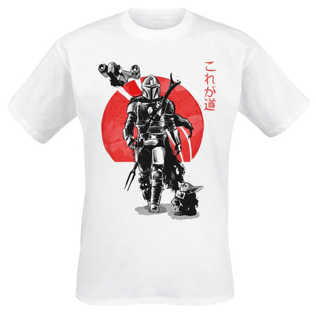 T-Shirt Manches courtes Disney de Star Wars - The Mandalorian - Encre - S à XXL - pour Homme - blanc - Star Wars