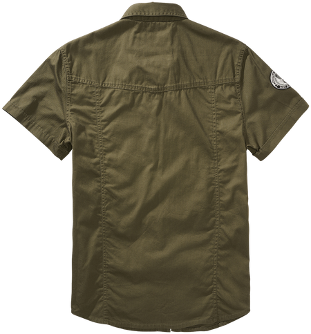 Chemise manches courtes  de Brandit - Chemise Manches Courtes Vintage Luis - S à 5XL - pour Homme - olive - Brandit - View 2
