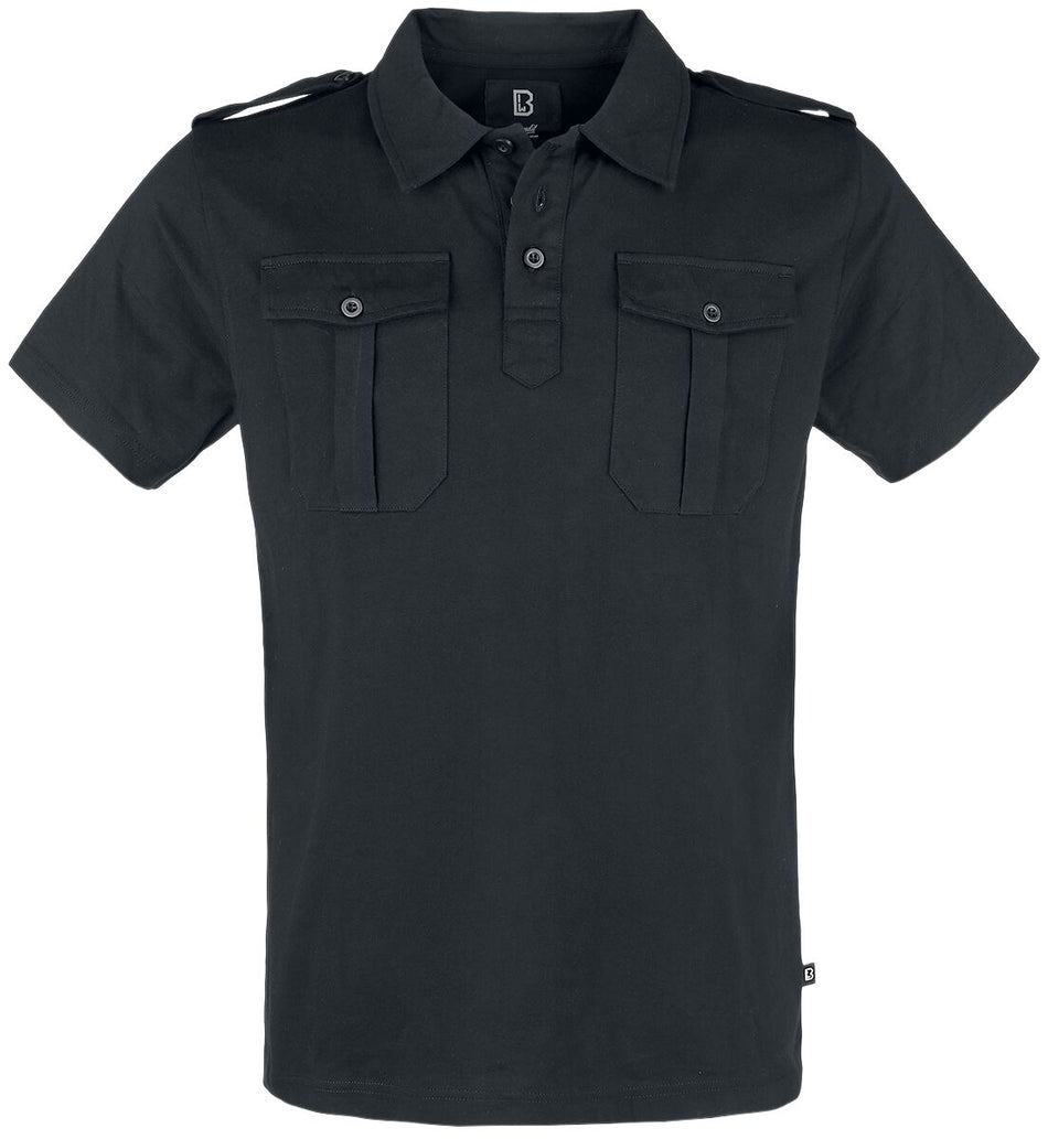 Polo  de Brandit - Chemise Polo Manches Courtes Jon - S à 7XL - pour Homme - noir - Brandit