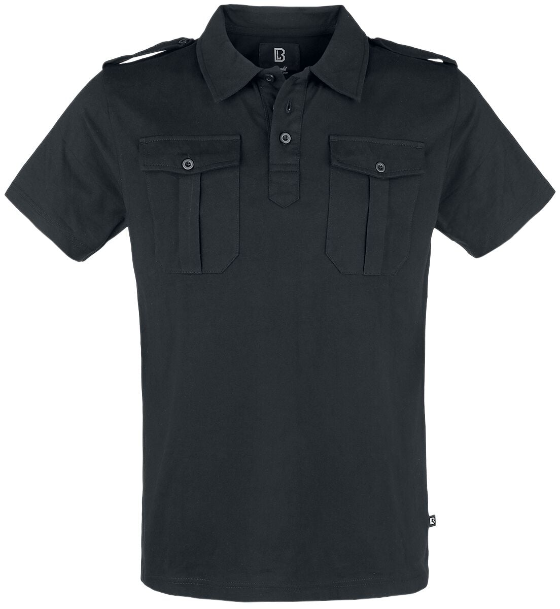 Polo  de Brandit - Chemise Polo Manches Courtes Jon - S à 4XL - pour Homme - noir - Brandit