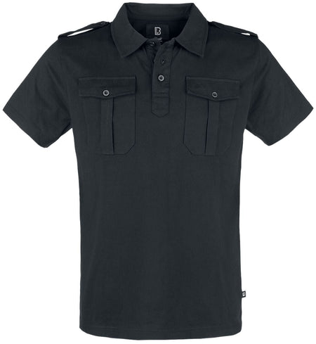 Polo  de Brandit - Chemise Polo Manches Courtes Jon - S à 4XL - pour Homme - noir - Brandit